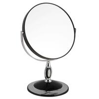 Image of Swarovski Black And Chrome 5x Magnification Vanity Mirror (D