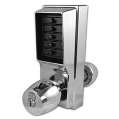 DORMAKABA Simplex 1000 Series 1021B Knob Operated Digital Lock With Key Override - PB With Cylinder