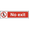 Image of ASEC No Exit 200mm x 50mm PVC Self Adhesive Sign - 1 Per Sheet