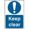 Image of ASEC Keep Clear 200mm x 300mm PVC Self Adhesive Sign - 1 Per Sheet