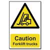 Image of ASEC Caution: Forklift Trucks Sign 200mm x 300mm - 200mm x 300mm