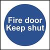 Image of ASEC Fire door Keep shut Sign 100mm x 100mm - 100mm x 100mm