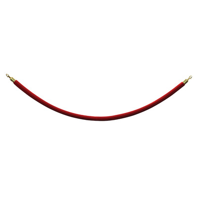 Red Barrier Rope - Gold Fixings