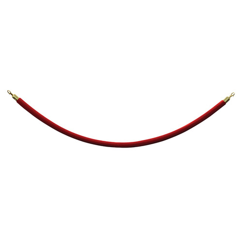 Red Barrier Rope - Gold Fixings