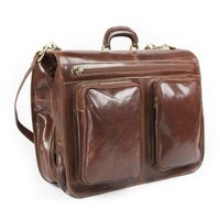 Classic Italian Leather Suiter / Suit Carrier / Business Travel Bag with Hangers - Brown Classic Italian Leather Suiter / Suit Carrier / Business Travel Bag with Hangers - Brown