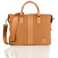 Image of Woodland Leather Tan Tote Bag 14.0&#8221; with Central Compartment