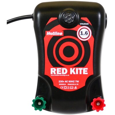 Hotline HLM160 Red Kite 1.6J Single Output Electric Fence Energiser - Mains Input