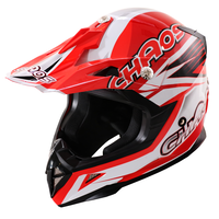 Image of Chaos Adult Motocross Crash Helmet Red