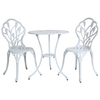 Cast Aluminium Tulip Bistro Table and Chairs Set 