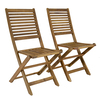 Image of FSC&#174; Certified Acacia Wood Pair of Outdoor Foldable Chairs