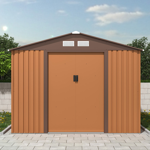 Metal Garden Shed Brown 8ft x 10ft