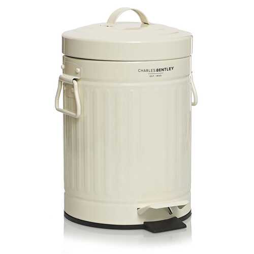 3L Round Retro Kitchen Mini Pedal Bin Cream