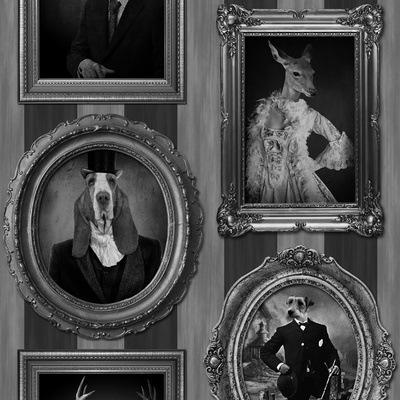 Dogs in Frames Wallpaper Muriva J59309
