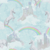 Image of I Believe in Unicorns Wallpaper Teal Holden 12481