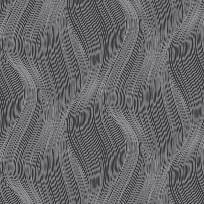Orla Wave Glitter Wallpaper Slate Muriva 153107