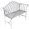 Image of Charles Bentley Decorative Wrought Iron Bench - Grey