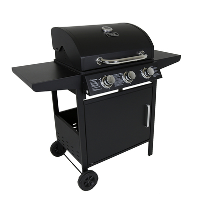 Brisbane 3 Burner Gas BBQ - Black
