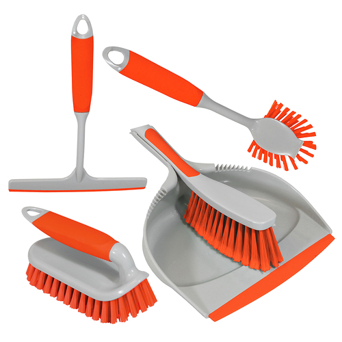 Charles Bentley ''Brights'' Cleaning Set - 5 Piece Orange