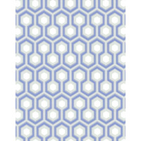 Image of Hicks' Hexagon by Cole & Son - Blue - Wallpaper - 66/8054
