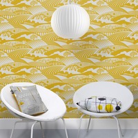 Moordale Wallpaper Mustard Mini Moderns AZDPT033MU