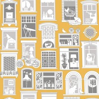 One Day Wallpaper Mustard Mini Moderns AZDPT028MU