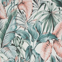 Image of Sublime Leaves Exotique Wallpaper Grey / Pink Graham and Brown 107009