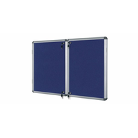 Image of Bi-Silque Fire Retardant Fabric Glazed Display Case 40 x A4 BLUE
