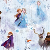 Image of Disney Frozen 2 Wonder Wallpaper Blue Muriva 159510