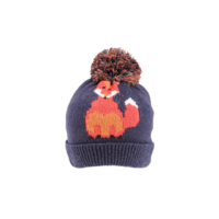 Image of Foxy Knitted Pom Pom Hat - Navy