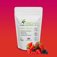Image of Vegan Pre-Workout- Plant Based Pre-Workout Powder, Red Fruits / 600g