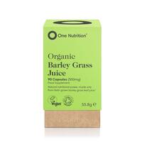 Image of One Nutrition Organic Barley Grass Juice 500mg (90 Capsules)
