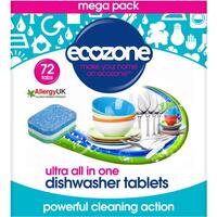 Image of EcoZone Ultra All In One Dishwasher Tablets (72 Tablets)