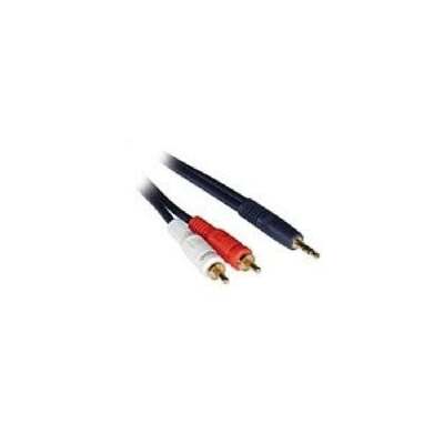 C2G 1m Velocity 3.5mm Stereo Male to Dual RCA Male Y-Cable