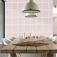 Image of Heritage Wood Panel Wallpaper Blush Pink Debona 6744