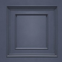 Image of Amara Panel Vinyl Wallpaper Dark Blue Belgravia 7375