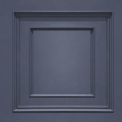 Amara Panel Vinyl Wallpaper Dark Blue Belgravia 7375
