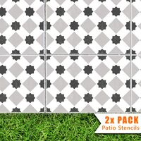 Image of Bukan Patio Stencil - Rectangle Slabs - 1.5x Large Pattern