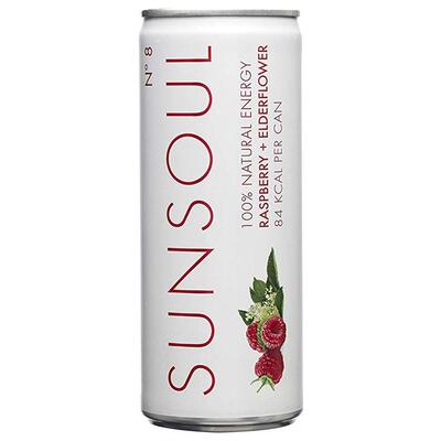 Sunsoul - Raspberry and Elderflower - Natural Energy Drink (250ml)