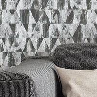 Image of Grunge Collection Wallpaper Rusty Triangles Wallpaper Grey Galerie G45334