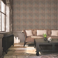Image of Grunge Collection Wallpaper Steel Plates Bronze Galerie G45330