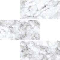 Image of In Home Peel and Stick Backsplash Tiles 4 Piece Subway Carrara Fine Decor NH2954