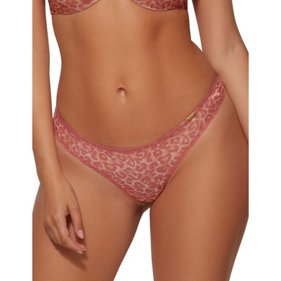 Gossard Glossies Leopard Thong Pink