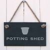 Image of Potting shed - slate hanging sign