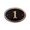 Image of Oval Brass House Number - 14 x 10cm