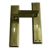 Image of Antique brass lever door handles