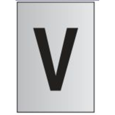 Metal Effect PVC Letter V