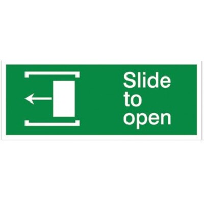 Slide to Open - Left arrow sign