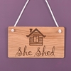 Image of Wooden hanging sign - She Shed