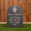 Image of Gravestone - large slate memorial with personalised photograph