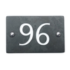 Image of Slate house number 96 v-carved with white infill numbers